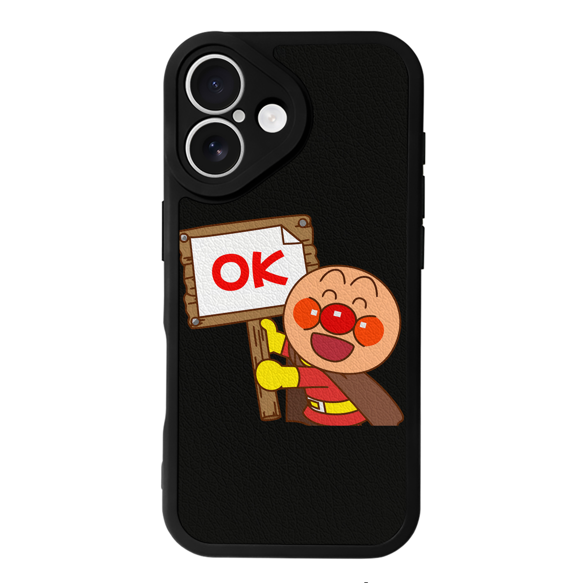 （画像用） アンパンマン Anpanman 【iPhone 16シリーズ対応】シリコンスマホケース（レザー調） 材質：シリコン